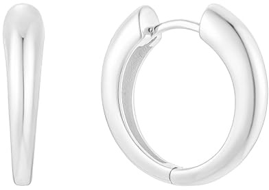 Brandlinger ® Ohrringe Silber 925. Creolen geschwungen. Schmuck Damen vergoldet mit 18 Karat (Silber und Gold) für Frauen und Mädchen.