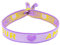 Selfmade Jewelry - Statement Festival Armband Stoff Armband Damen Stoffarmbänder in Pink für Festival Outfit Damen (AMOUR (Lila-Gelb)