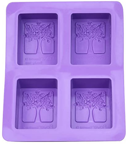 4 Mulden Für Kreative Baum Seifenform Handgefertigte Speckstein Duftform Backform Aus Lebensmittelechtem Silikon Einfach Zu Demonstrieren Silikon Seifenbrot Formen Für Weihnachten