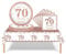 37Pcs 70th Birthday Tableware Set Rose and Gold,70th Birthday Decorations with Party Paper Plates and Napkins,Plastic Table Cloth for Her Women Happybirthday Table Decoration Dinnerware Supplies