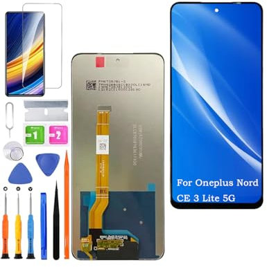 HLYGZX Display di ricambio per schermo LCD Oneplus Nord CE 3 Lite 5G, CPH2467 CPH2465 Display Touch Digitizer Assembly Kit parti di riparazione