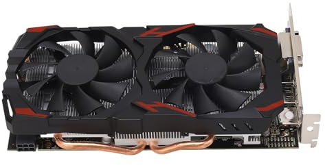 RX 580 8GB, Graphics Card For Gaming Pc RX 580 8GB 256BIT Computer Gaming Graphics Cards Quiet Plug and Play Graphics Card with Dual Fans For Desktop PCs (580 8G D5)