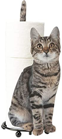Toilet Paper Holders Cat Shape Tissue Dispenser Bathroom Toilet Roll Orgainzer for Kitchen Table Grey..