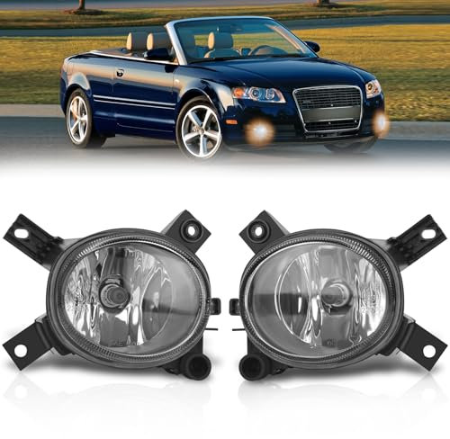 AutoBeeDen Nebelscheinwerfer kompatibel mit Audi A4 A3 S3, 8EC 8ED 8H7 8HE 8P1 8PA 8P7, V-System S-Linie Stoßstange Version, 05/2003-05/2013 (Klar Objektiv)