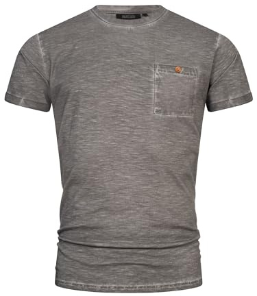 Indicode Herren INKilmon T-Shirt aus Baumwolle mit Rundhals-Ausschnitt | Klassisches Herrenshirt für warme Tage mit Rundhalsausschnitt, Herrenshirt, T-Shirt, Freizeitshirt, Sommershirt für Männer