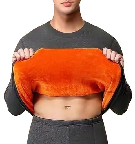 Thermoanzug für Herren, Thermo-Fleece-Futter für Herren, Trikot und Hose, Thermohemden, schnelltrocknend, Thermo-Koordinaten für Herren, Winter, Sport, Thermo-Set für Herren, dunkelgrau, L