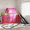 UJCHVHN Home Garden Lit superposé sans matelas avec toboggan et rideaux Rose 90 x 200 cm