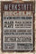 LUCKYLINDE Blechschild für WERKSTATT und GARAGE – lustiger Spruch, Werkstattregeln, Handwerker und Schrauber Deko Schild, 14x20cm (Regeln)