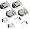 Roulette Porte Coulissante Placard,Roulette Coulissant Armoire,Kit Coulissante pour Porte de Garde-robe Roues Vitrines,Remplacement Porte Rouleau,Charge 30kg (4 Rouleau armoire noir)