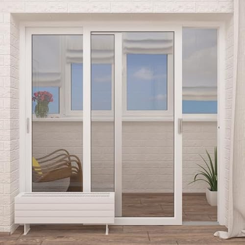 Schiebefenster Schiebetür Weiß - 2-fach-Verglasung - 2-flügelig - BxH- Beide Seiten zum öffnen 1550x950 mm