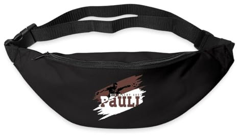 Spreadshirt Die Macht Aus St. Pauli Fußball Fan Gürteltasche, One size, Schwarz