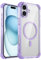 Custodia in TPU per Apple iPhone 12, texture delicata sulla pelle, durezza 3H, anti-macchia, anti-ingiallimento e ad alta trasparenza, custodia magnetica per telefono, viola