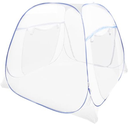 Moustiquaire de lit pliable - 200 cm x 180 cm - Portable - Pour voyage - Triple porte et double fermeture éclair - Pour lit queen size de 5,91 m de large