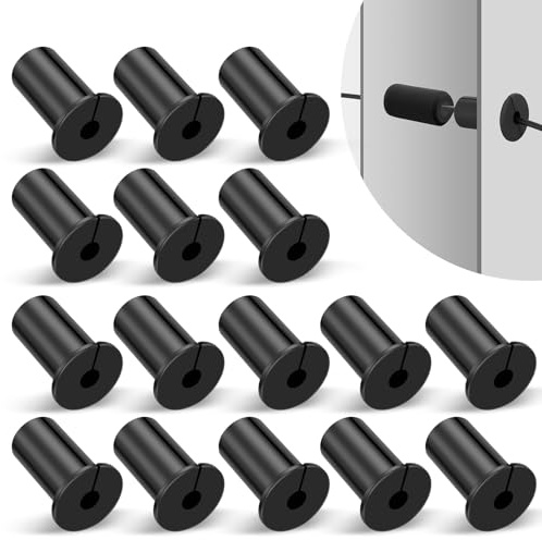 16pcs 3/4 inch Starlink Wall Grommets for Cables, Starlink Cable Grommet, Wall Bushing Grommet for Ethernet Cable, Silicone Wall Cable Pass Through for Star Link (19mm Diameter, Black)