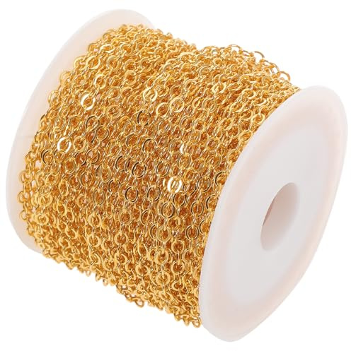 JOINPAYA Kupferkette Rolle 10m für Selbstgemacht Schmuck Bastelarbeiten Bekleidungs und Taschenaccessoires Farbecht mit Glatter Oberfläche