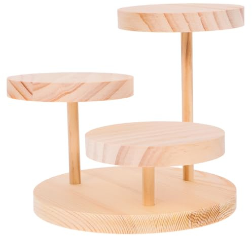 HOMSFOU PréSentoir À Bijoux En Bois Beige 3 Niveaux Support Multi-Usage Pour Bracelets Colliers Organisateur Bijoux Pour Usage Personnel Et Vente DéTail