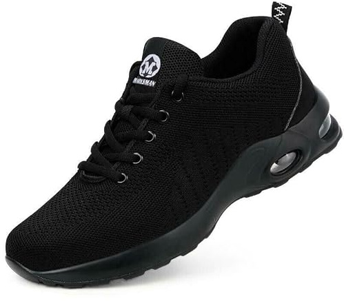 Mens Safety Trainers Work Boot Shoes | Lightweight Boots Non Slip, Breathable, Puncture Proof, Shock Absorbing Womens