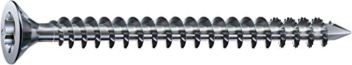 SPAX Lot de 25 vis pour constructions en bois, 12 x 350 mm, T-Star Plus, tête fraisée avec nervures de fraisage, filetage complet, pointe CUT, WIROX A3J, 1201011203505