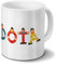 printplanet Tasse mit Namen Dota - Motiv Holzbuchstaben - Namenstasse, Kaffeebecher, Mug, Becher, Kaffeetasse - Farbe Weiß