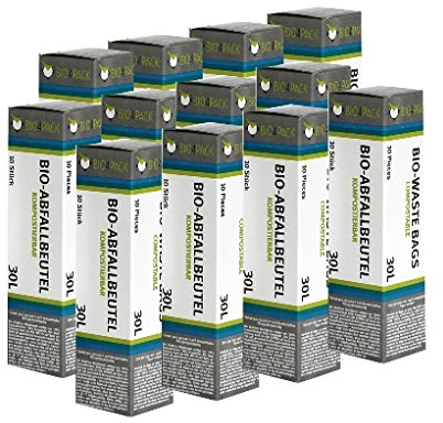 BIO4PACK Bio Abfallbeutel - Verschiedene Größen und Mengen (30 Liter, Menge: 12 Rollen)