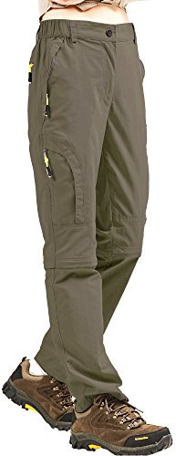 Jessie Kidden Walking Trousers Women Cargo Pants Waterproof Summer Lightweight Quick Dry Convertible Stretch Outdoor Casual UPF 50 Running Cycling Zip Off Capri #6601F-Khaki -36 (US 16)
