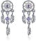 NewL Traumfänger-Ohrringe aus 925er-Sterlingsilber, Vintage-Stil, für Damen, violetter Zirkonia, Sterlingsilber-Schmuck, Sterling Silber