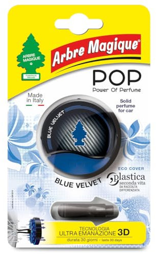 Arbre Magique Assainisseur d'air pour Voiture - Purificateur d'air - avec Clip de Support - Parfum Blue Velvet