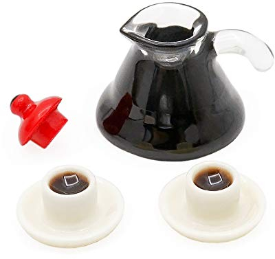 Odoria 1/12 Miniatur Kaffeekanne und Kaffeetasse Puppenhaus Kaffeeservice Zubehör