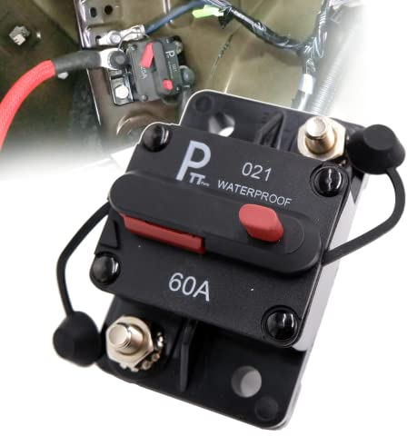 parts PTT Hi-Amp 1/4'' Perni in acciaio inossidabile Interruttore automatico 60 Amp 12V 48VDC Impermeabile IP67 Batteria termica Reset commutabile per Marin RV Caravan Trailer Troller Heavy Truck