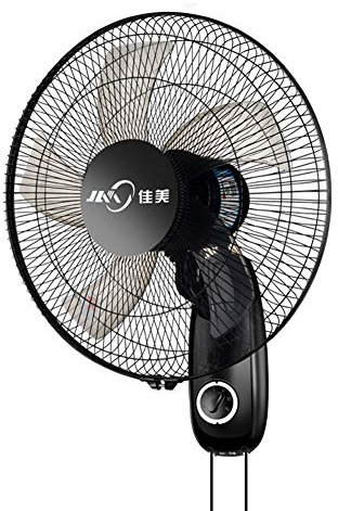 Fans Commercial grade wall mount, electric for home office, oscillating, 3 speed setting, 118 inch long power cord