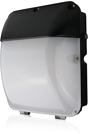 Bright Source LED Slim Wall Pack, Outdoor Bulkhead Light Fitting, Photocell, 30w, 2200lm, 3CCT Switchable Colour Temperature 3000K 4000K 6000K, IP65 Waterproof