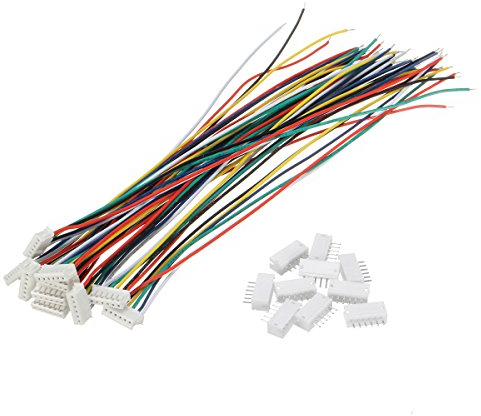 TuToy Mini Micro Jst 1.5Mm Zh 6 Broches Connecteur Plug And Wires Câbles 15Cm 10 Set