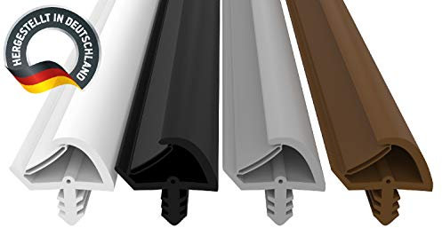 Türdichtung schwarz 25m - 3mm Nutbreite / 7mm Nuttiefe / 12mm Falz - Antidehnungsfaden Haustürdichtung Türanschlagdichtung Türdichtung (Schwarz 25m)
