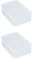 MroMax Component Storage Box - Plastic Electronic Component Containers Tool Boxes Clear White 90x60x30mm 2 Pcs