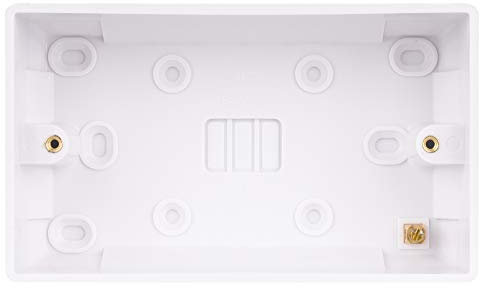 Schneider Electric Ultimate White Moulded - Double Surface Pattress Box, 35 mm Deep, GU9235, White