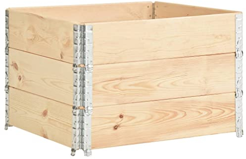 vidaXL Fioriere Rialzate 3 pz 100x100 cm in Legno Massello di Pino