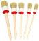 Chalk Paint Wax Brush Set Natural Bristle Round Paint Brushes for Furniture Home Decor Waxing Painting Glazing Pottery(Pack of 5)