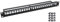 HMF 66445-02 UTP Keystone-Patchpanel für Serverschrank | 19 Zoll | 1 HE | 24 Ports RJ45 | Schwarz