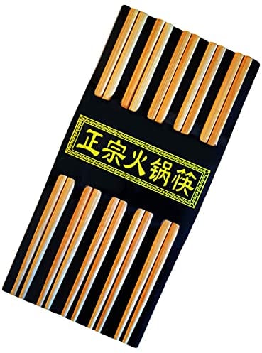 Palillos sushi chinos japoneses de bambú juego de 20 unidades (10 pares)