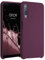 kwmobile Hülle kompatibel mit Samsung Galaxy A7 (2018) Hülle - Silikon Handy Case - Handyhülle weiche Oberfläche - kabelloses Laden - Bordeaux Violett