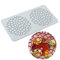 Alfombrilla de encaje de silicona, molde de impresión para manualidades de azúcar, decoración de pasteles comestibles, 2 agujeros Rejillas
