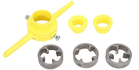 Ausla NPT Schneideisen-Set, PVC Rohrmatrizensatz Rohreinfädler Gewindeschneider Werkzeug 1/2 Zoll, 3/4 Zoll, 2,5 cm, zum Nachschneiden
