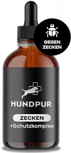 Hundpur Zecken Tinktur 50 ml - Repellent Gegen Zecken - Insektenspray Hund - Ätherische Öle Gegen Zecken, Flöhe, Milben & Mücken - Made in Germany
