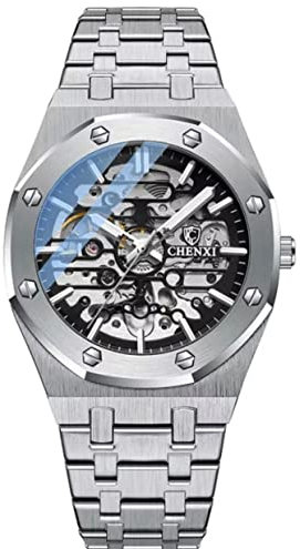 Fabri-Cut Herrenuhr Chenxi AP Skelett Automatik Wasserdicht Edelstahl, silber, Skelett