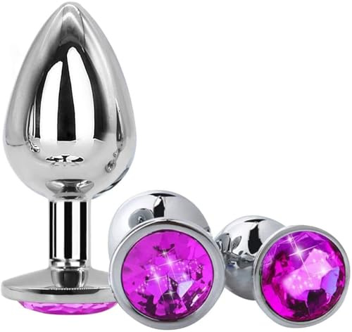 Sinners Den 3 PCS Butt Plug, Stainless Steel Non Slip Anal Plug in 3 Sizes, Anal Plugs Trainer Kit, Comfortable Set for Beginner & Advanced, Anal Sex Toys for Men, Anal Toys for Women
