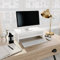 WIFESE Monitorständer Hochglanz-Weiß Holzwerkstoff BildschirmerhöHung Monitor StäNder MonitorerhöHung Monitor ErhöHung Bildschirm ErhöHung FüR Schreibtisch Tv ErhöHung Monitor Tisch 42x24x13 cm
