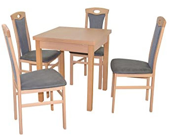 moebel direkt online Essgruppe (5teilig) Leander II anthrazit