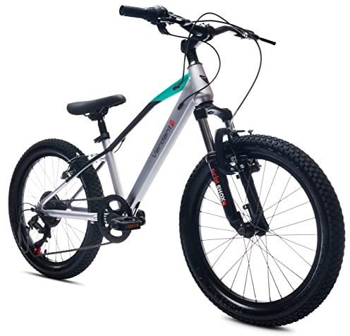 sun baby Jungenfahhrad 20 Zoll Verdant Jungen Bike Leicht Radgröße zur Auswahl 6 Gang Shimano Kinderfahrrad von 6 bis 10 Jahre verstellbare (Silber)