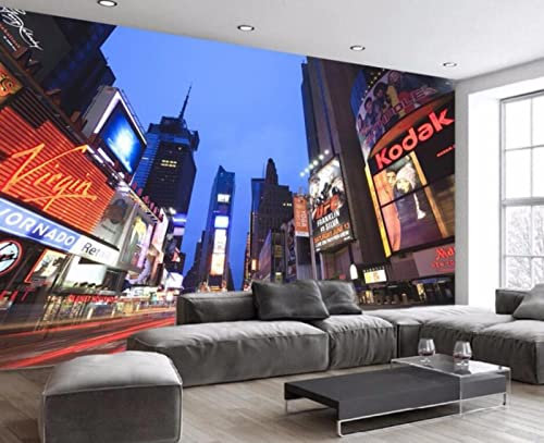 BeNsil Tapete für Wände, 3D, individuelle Tapete, Stadt, Nacht, Straße, Dekoration, KTV-Tapete * 400 cm x 280 cm (157,4 x 110,2 Zoll)