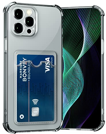 AKABEILA Case for iPhone 15 Clear Slim Phone Case Soft TPU Wallet Case Bag Cover with Card Slot Holder Shockproof 6.1 Inch
